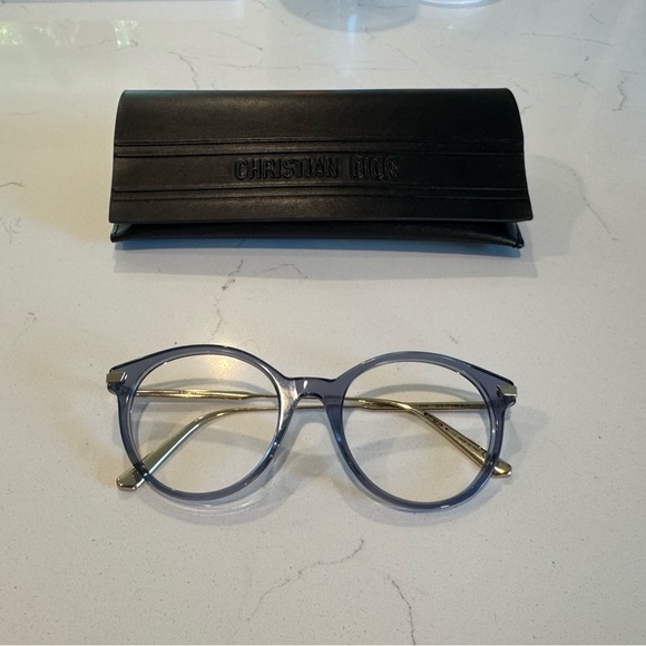Dior Gray Round Frame Glasses - Picture 1 of 5